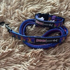 Sassy Woof Scooby Doo collar and leash set